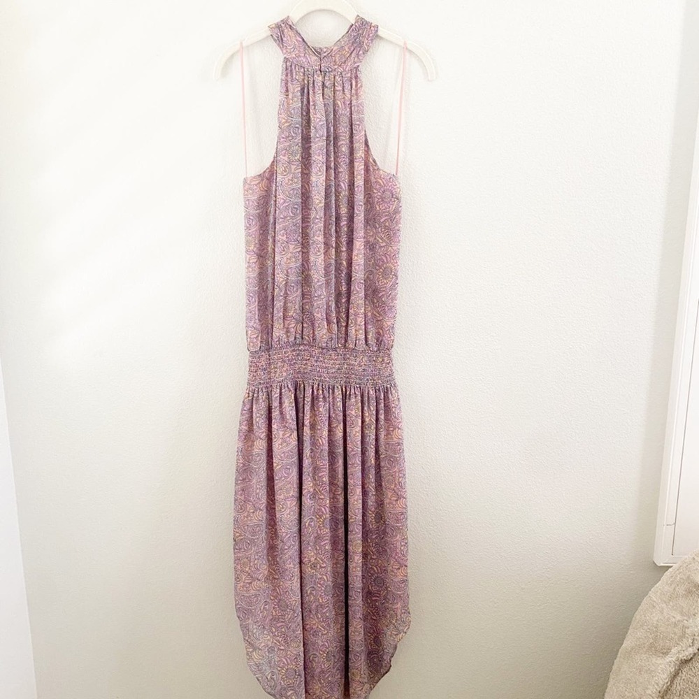 Ramy Brook multi color Kent halter smocked dress size medium